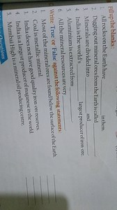 Fill up the blanks:1. All rocks on the Earth have  in them.2.... | Filo