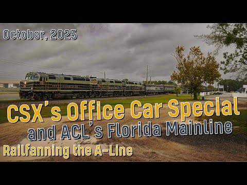 CSX's Office Car Special up the A-Line - Railfanning Jacksonville