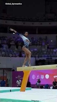 Sky blakely routine on balancing beam🙌#training #teambackflip #practice /repost by Global_Gymnastics