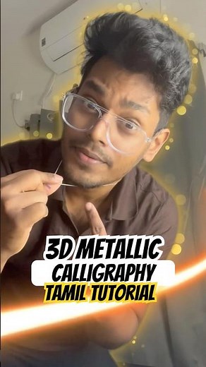 3D 🤩 METALLIC Calligraphy Tamil Tutorial | DOMS Brush Pen #calligraphy #handwriting riting