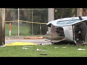 Fatal Rollover Vehicle Car Crash - Body On Ground Next To Wreckage - Pickup vs Car Crash Fatality