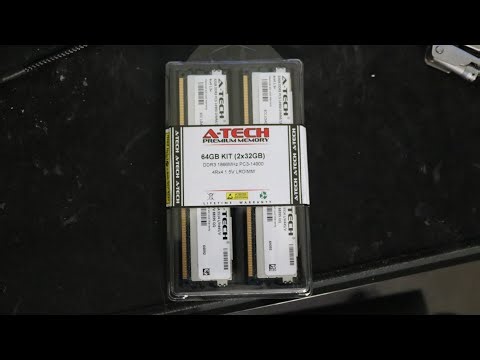 A-Tech 128GB Kit 4x32GB 4Rx4 PC3-14900 DDR3 1866MHz ECC LRDIMM Server Memory RAM