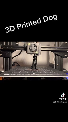 3D Printed dog, the print time is an hour and a half. Let me know what you’d like to see next. #fypシ #3d #3dprinting #animal #dog #ender3 #make #fy