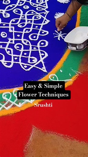 Easy Draw to Flower in rangoli Competition 2026 #rangolidesigns #onamspecial #viralrangoli