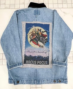Hocus Pocus Denim Jacket, Disney Denim Jacket, Disney Jacket, Hocus Pocus Jacket, Denim Jacket, Custom Denim Jacket, Halloween, Vintage - Etsy