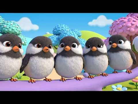 Five Little Baby Chickadees Tweet Tweet Tweet | Bird Songs & Counting for Kids