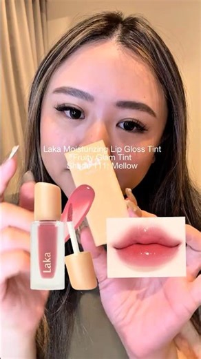 trying the VIRAL LAKA lip tint!