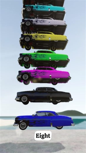 Colour full cars fall crash 💥 | BeamNG.Drive |