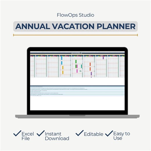 Jahresurlaubsplaner 2026 | Team Urlaub Tracker | Excel Tabelle | -Manager-Tool | Bearbeitbare Vorlage | Digitaler Download - Etsy.de