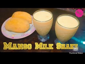 Mango Milkshake Recipe Only 3 Ingredients - How to Make Mango Milkshake