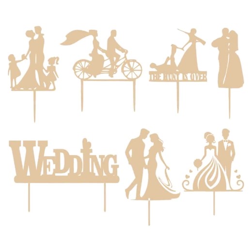 Wedding Cake Topper SVG, Mr & Mrs Couple Cake Topper, Bride and Groom Cake Topper for Laser Machine, Cake Topper SVG, Glowforge Laser Cut - Etsy