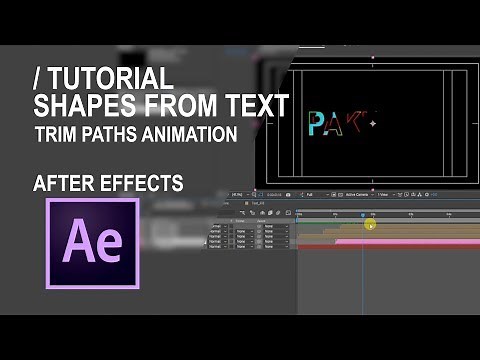 Trim Paths Text Animation After Effects Tutorial