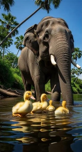 Amazing cute duck with elephant with funny dance moves you must see