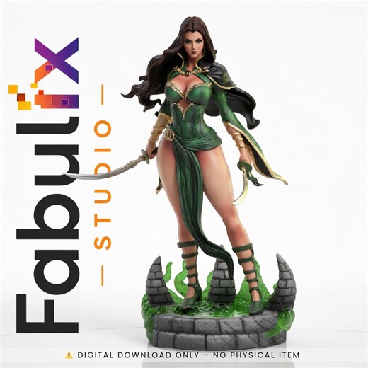 Elite Assassin Warrior Woman STL 3D Model | High Detail Resin Statue for 3D Printing - Etsy