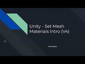 Unity - Set Mesh Material Tool Intro (V4)