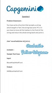 Capgemini assessment test - 2025 ( coding question must solve)