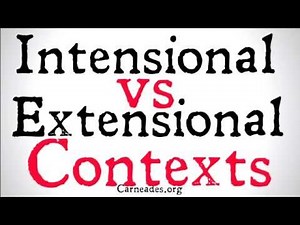 Intensional vs Extensional Contexts (Philosophical Distinctions)