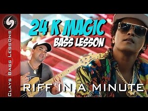 24K MAGIC - Bass Lesson with TAB- Riff In a Minute - Bruno Mars
