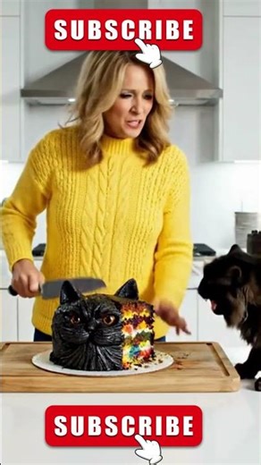 “Don’t Cut This Cat Cake! 😨 Big Mistake” #shorts