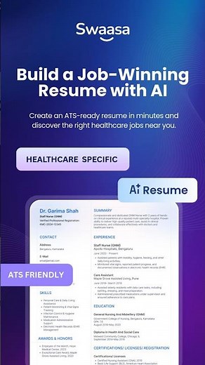 Free AI Resume Builder for Healthcare Professionals | Create a Medical Resume in Minutes