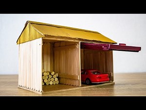 How to build miniature garage - DIY mini garage with popsicle stick