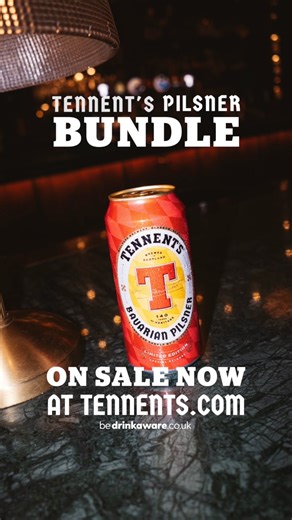 Tennent's Lager on Instagram: "Want our brand new Tennent's Bavarian-inspired Pilsner delivered to your door? We've got you sorTed! Our exclusive Pilsner bundle featuring 2x 4 packs + 2x limited edition can handles is on-sale now! Shop the bundle in the link in our bio for a limited time only 🍻"