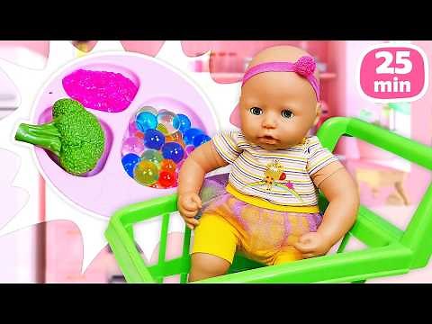 Baby Doll’s Shopping, Picnic & Toy Kitchen Adventures