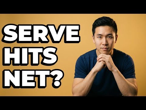 What happens if a serve hits the net during play?