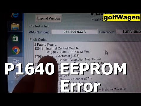 VW P1640 Internal control module EEPROM Error