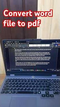 How to convert word file to pdf #msword || Ms word tips and tricks