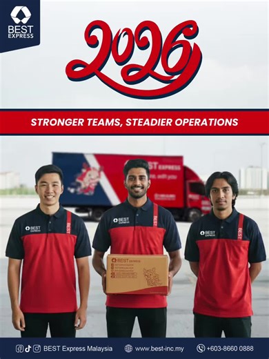 [Image] At BEST Express, our strength begins with our people. In 2026, BEST Express continues to invest in our people and operations—so every parcel moves with greater efficiency, accuracy, and trust. To know more about our service click link in bio #BESTExpress #BESTExpressMalaysia #HandledbytheBEST #LogisticsMalaysia #CourierDelivery