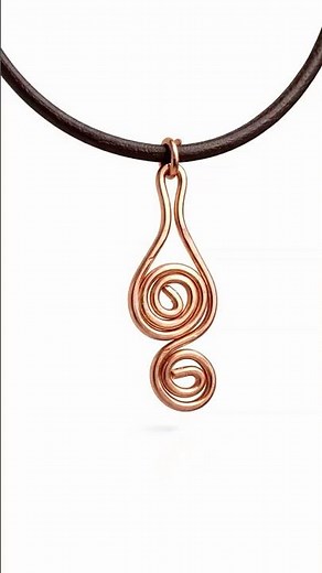 The 5-Minute Copper Wire Art Hack! 🌀 Simple Swirl Pendant