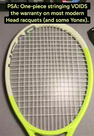 All Strings Considered | Idk who needs to hear this, but your stringer needs to be following the manufacturer's pattern or they void the warranty. I've had new... | Instagram