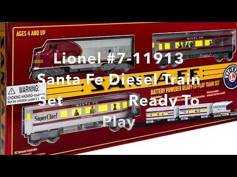 Lionel #7-11913 Santa Fe Diesel Battery Train Set