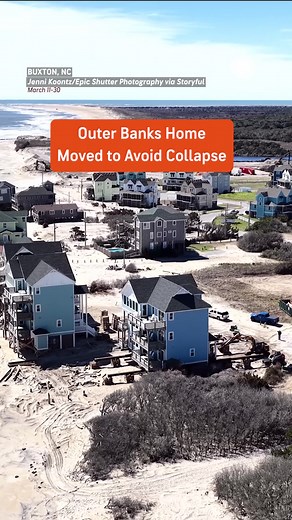Oceanfront Home Moved 150 Feet Inland in North Carolina