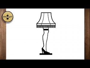 How to draw the leg lamp from a christmas story
