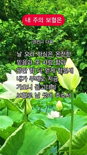 내 주의 보혈은 찬송가 254장