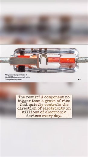 Have you ever wondered what's actually inside a tiny glass diode? #electrical #electronic