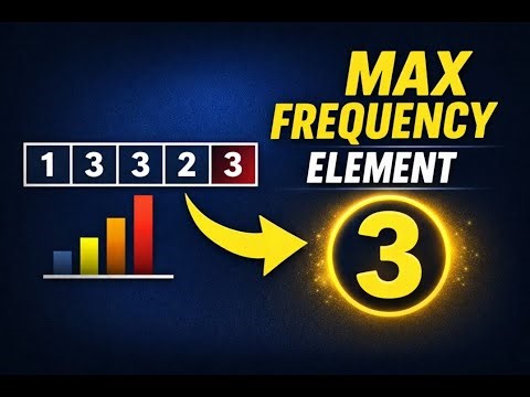 15. Find Element with Maximum Frequency in an Array | Brute Force vs Optimized | DSA in Hindi