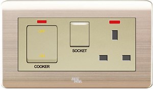 [Hot Item] safety Double Pole 45A Cooker Switch with British Socket