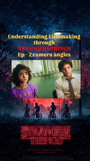 Prasidhi Jha on Instagram: "Episode 2: Understanding Filmmaking Through Stranger Things 🎥 Camera angles It’s not just what you see, it’s from where you see it. In Stranger Things, camera angles quietly tell you who’s powerful, who’s vulnerable, and when something is not normal. Low angles = threat. High angles = fear. Wide frames = isolation. Close-ups = panic you can’t escape. This episode breaks down how the camera becomes an invisible storyteller before the monster even appears. 👀 Watch clo