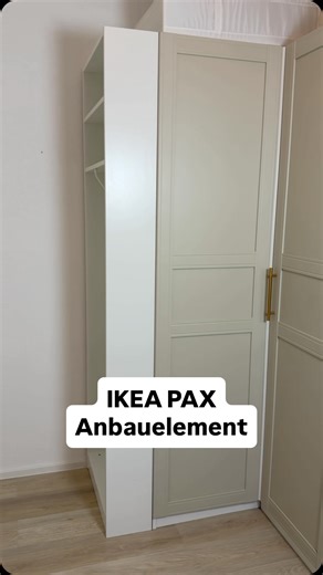 Ella‘s Homestory 🏠🔑 on Instagram: "Neu bei @ikeadeutschland - das Anbauelement für den PAX Kleiderschrank 👗✨ Auf jeden Fall eine coole Möglichkeit den Schrank ein kleines bisschen zu erweitern 😍 #ikea #ikeapax #ikeafinds #kleiderschrank"