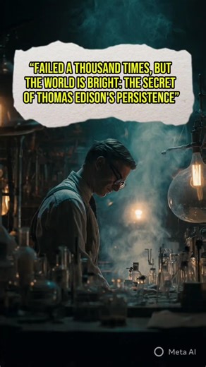 The Secret of Thomas Edison's Persistence #history #foryourpage #thomasalvaedison #science