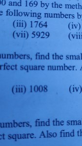 and 169 by the meth following numbers b(iii) 1764(vii) 5929(... | Filo