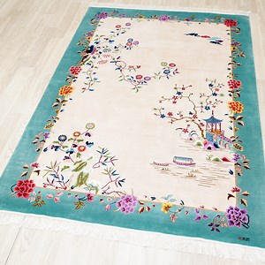 Watch Yilong silk rug 4x6ft handwoven carpet chinese rug oriental art decor carpets on Amazon Live