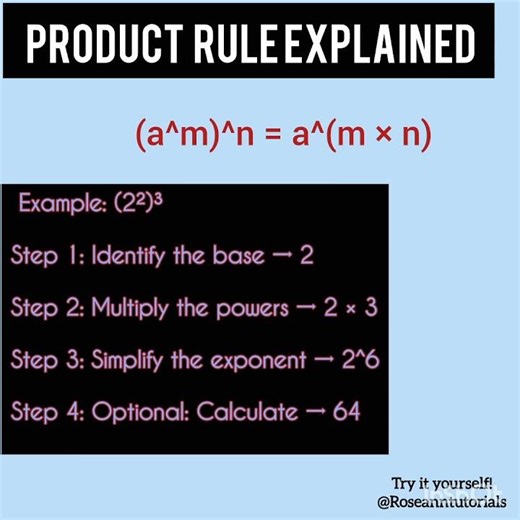 Understand product rule in Indices #maths #mathstricks