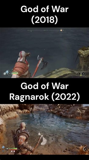 God of War vs Ragnarok: Leviathan Axe Water Physics! 🪓🌊