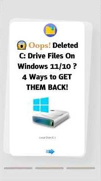 Deleted Files from C-Drive? Here’s How to Recover Them FAST!#cdrive #datarecovery #windowstips