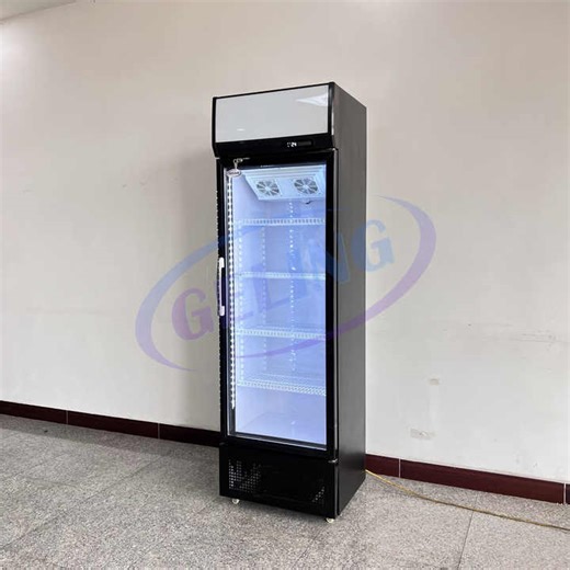 Bar Display Fridge Vertical Freezer Glass Door Refrigerator Single Door Commercial Glass Display Beverage Cooler
