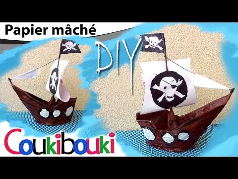 DIY Bateau de Pirates en papier mâché | activité pour enfant - Comment faire ? How to Make ?